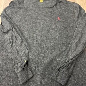 POLO RALPH LAUREN Men's T-Shirt Size M Grey Long Sleeve Casual